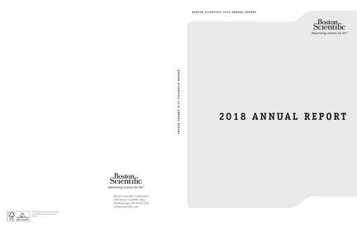 Thumbnail Boston Scientific Annual Report 2018