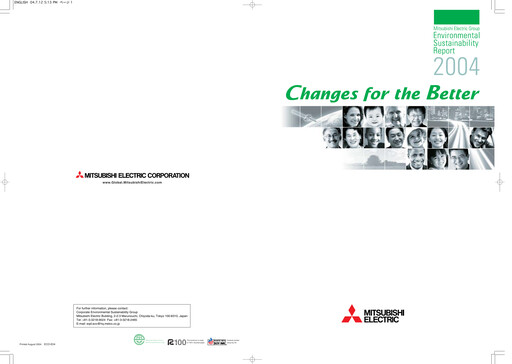 Thumbnail Mitsubishi Electric Sustainability Report 2004