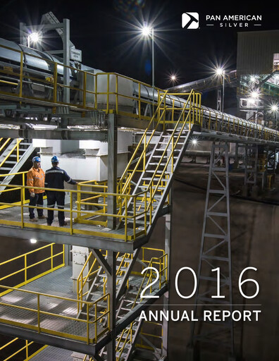 Thumbnail Pan American Silver
 Annual Report 2016