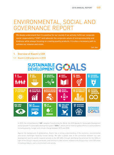 Thumbnail Xiaomi ESG Report 2018