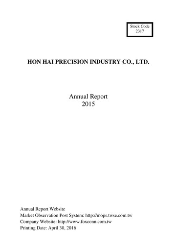 Thumbnail Foxconn (Hon Hai Precision Industry) Annual Report 2015