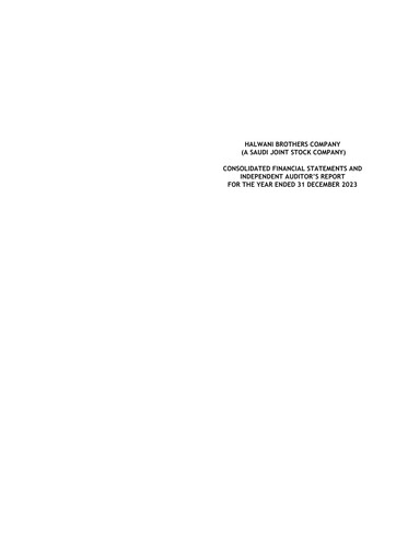 Thumbnail Halwani Bros Financial Statement 2023