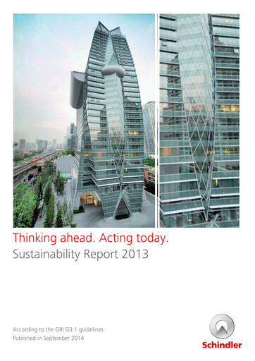 Thumbnail Schindler Group Sustainability Report 2013