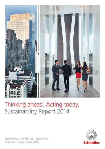 Thumbnail Schindler Group Sustainability Report 2014