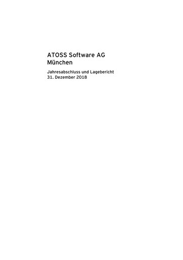 Thumbnail Atoss Financial Statement 2018