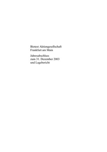 Thumbnail Biotest
 Financial Statement 2003