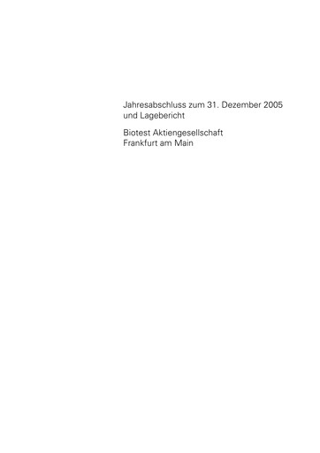 Thumbnail Biotest
 Financial Statement 2005