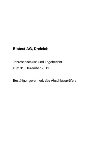 Thumbnail Biotest
 Financial Statement 2011