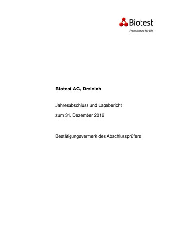 Thumbnail Biotest
 Financial Statement 2012