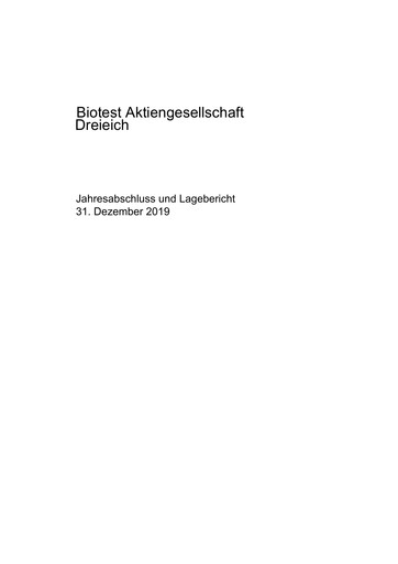 Thumbnail Biotest
 Financial Statement 2019