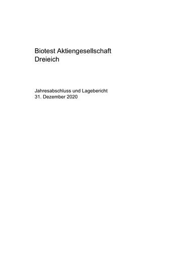 Thumbnail Biotest
 Financial Statement 2020