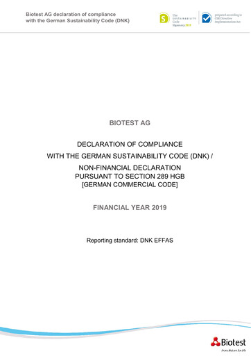 Thumbnail Biotest
 Sustainability Report 2019