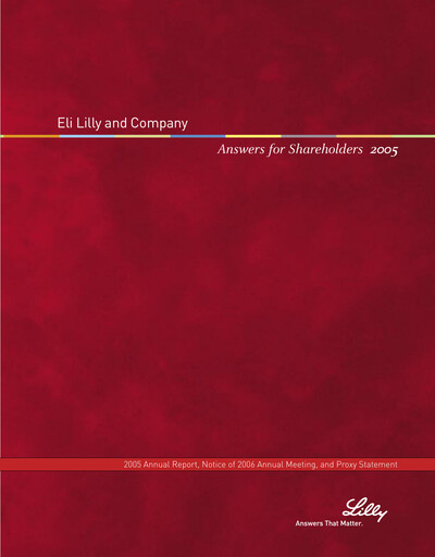 Thumbnail Eli Lilly Annual Report 2005