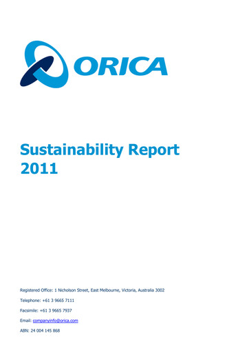 Thumbnail Orica Sustainability Report 2011