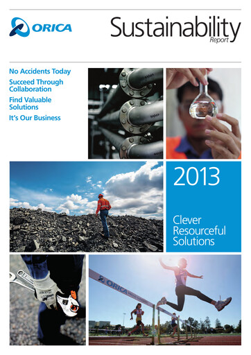 Thumbnail Orica Sustainability Report 2013