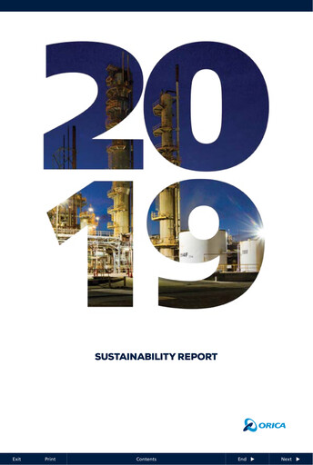 Thumbnail Orica Sustainability Report 2019