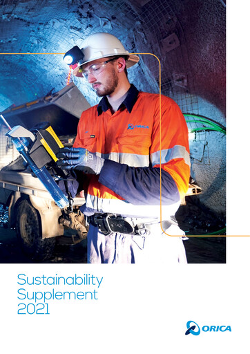 Thumbnail Orica Sustainability Report 2021