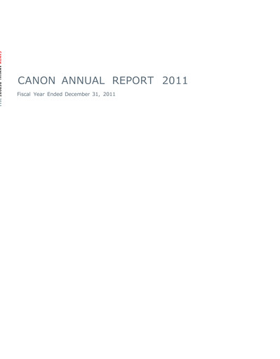 Thumbnail Canon Annual Report 2011