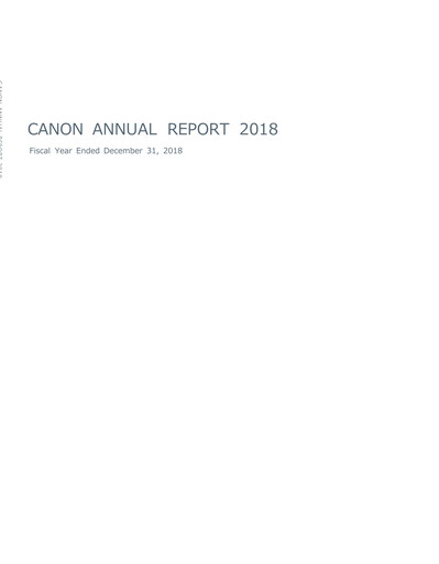 Thumbnail Canon Annual Report 2018