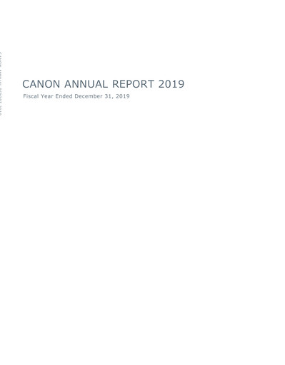 Thumbnail Canon Annual Report 2019