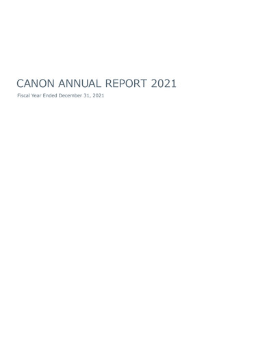 Thumbnail Canon Annual Report 2021