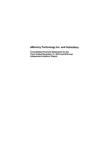 Thumbnail eMemory Technology Financial Statement 2019