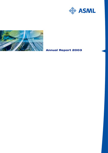 Thumbnail ASML Annual Report 2003