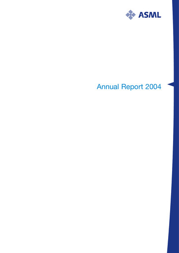 Thumbnail ASML Annual Report 2004