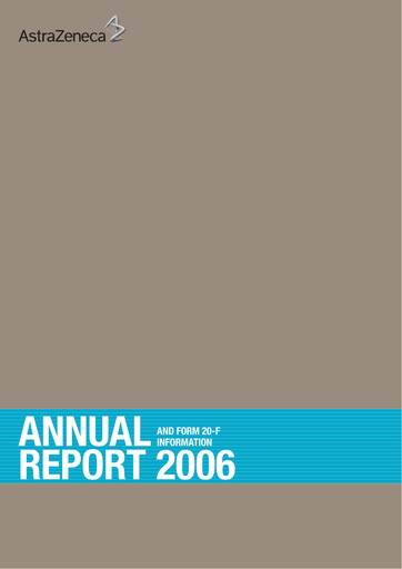 Thumbnail AstraZeneca Annual Report 2006