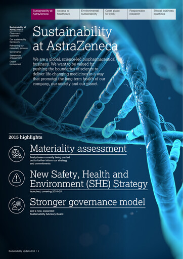 Thumbnail AstraZeneca Sustainability Report 2015