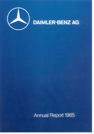 Thumbnail Mercedes-Benz Annual Report 1985