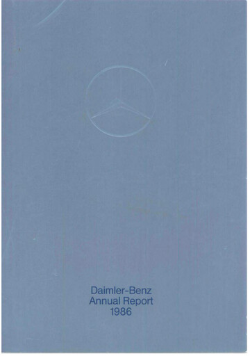 Thumbnail Mercedes-Benz Annual Report 1986