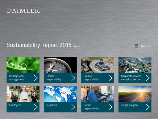 Thumbnail Mercedes-Benz Sustainability Report 2015