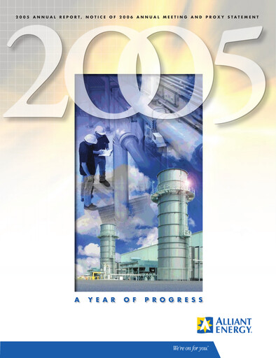 Thumbnail Alliant Energy Annual Report 2005