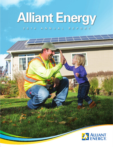 Thumbnail Alliant Energy Annual Report 2014