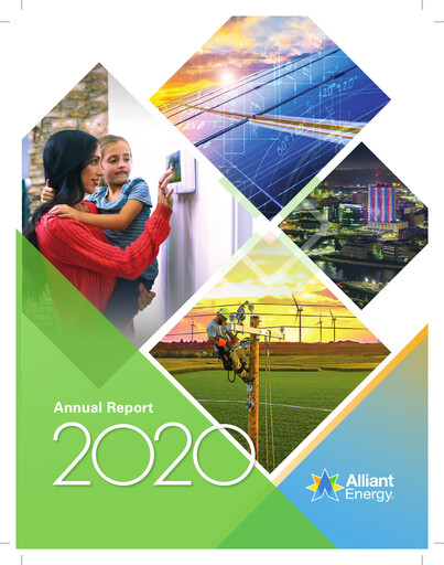 Thumbnail Alliant Energy Annual Report 2020