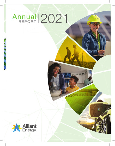 Thumbnail Alliant Energy Annual Report 2021