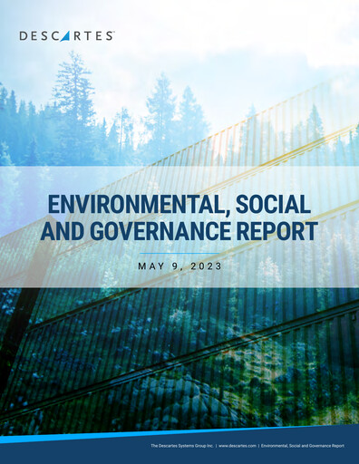 Thumbnail Descartes Systems

 ESG Report 2023